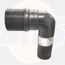 Geberit HDPE 367.997.16.1 connection bend 90° with leakage indicator connection for wall-hung WC: d=90mm, d1=90mm