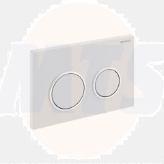 115.085.KJ.1 Geberit Omega20 - Actuating plate for 2-volume flushing white / chrome high-gloss 115085KJ1   