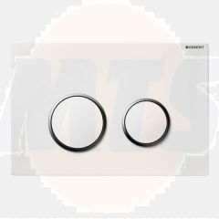 Geberit Sigma20 Dual Flush Plate, White Gloss Chrome 115.882.KJ.1 