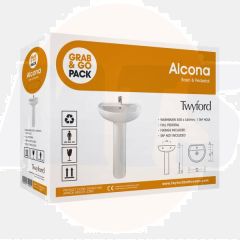 Twy GGAL01WH Alcona Grab & Go Basin & Ped