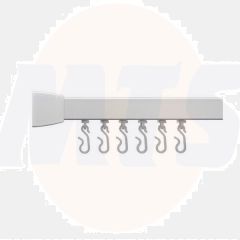 Croydex GP85201 1830mm 800 Straight Rail Wht