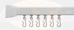 Croydex GP85401 2440mm 800 Straight Rail Wht