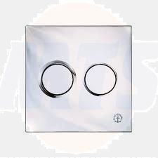 Gustavberg Front operated 3/6l dual flush/push-button Bright chrome plastic pneumatic GB1921102061