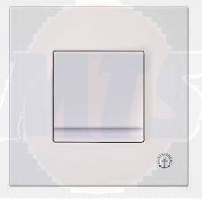 Gustavsberg Front operated 6l single flush push-button: right chrome plastic, square