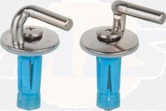 Haro Stainless Steel Toilet Seat Hinges D4002H /  404942