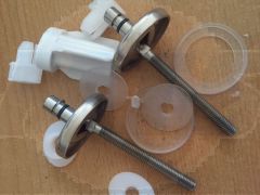 Haro Toilet seat Hinges Toilet Seat Fixings Stainless Steel Chrome MTS120BB