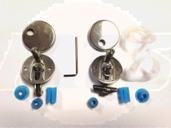 HARO C4302G SoftClose classic hinge BVO - toggle bolts, stainless steel 1 set with expansion set