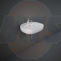 RAK Illusion Wh Wash Bsn 55Cm 1Th ILLWB5501AWHA Bathroomsuites