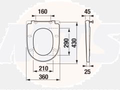 Jika Cubito Style H8904220000631  WC seat and cover duroplast Slowclose removable stainless steel hinges