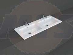 RAK Joy Drop-In Washbsn 121X46Cm (2 Tap Hole) JOYDI12102WH Bathroomsuites