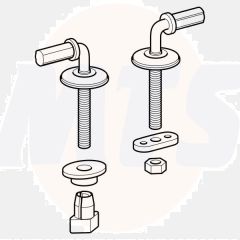 Keramag  Geberit set of hinges for toilet seat attachment stainless steel 598051000