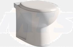Luxury Moods MFSSA0002 Soft Close Toilet Seat - Elegant White Laurus2 Design DISA0116