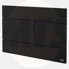 OLI Slim Black 255mm Flush Plate with Rectangular Push Buttons 659055