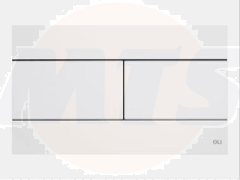 OLI Slim White 255mm Flush Plate with Rectangular Push Buttons 659041