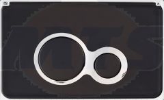 OTTO Control Plate, Soft Black frame/button- Chrome ring 