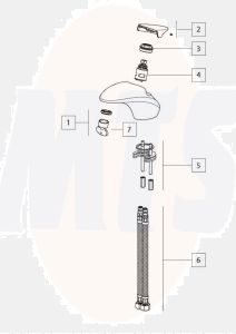 Noken / Porcelanosa HOSES SET VITAE MIXER HOTELS 100189955 / N299998794 (Fig 6)