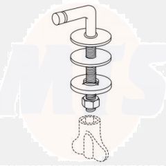 Pressalit BD6999 D Objecta set of hard chrome hinges