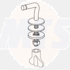 Pressalit D08999 300 set of hard chrome hinges