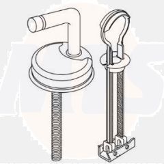 Pressalit Objecta D 172 Universal Toggle Toilet Seat Hinges and Fittings - BQ6P999 
