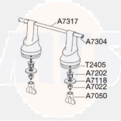 Pressalit Projecta Pro 896 Raised Toilet Seat Hinges and Fixings Set - DC9999
