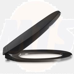 Pressalit closet Toilet Seat and Cover Calmo, black, with lid, for universal Toilets 556001-D72999