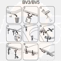 Pressalit Toilet Seat Hinges BV3