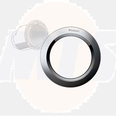 Geberit collar for remote flush actuation 242.962.21.1  type 01, furniture actuator gloss chrome-plated 242962211 / 4025416311027