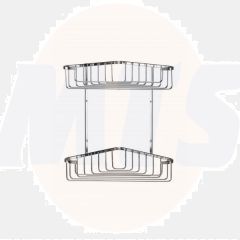 Croydex QM263841 large 2 Tier Corner Basket (New)