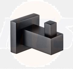 RAK Cubis Robe Hook In Black RAKCUB9909B Bathroomsuites