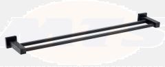 RAK Cubis Double Towel Rail In Black RAKCUB9912B Bathroomsuites