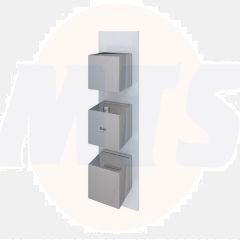 RAK Feeling Sq Dual Outlet Therm Conc Shwr Valve RAKFSV2500S Bathroomsuites