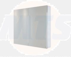 RAK Gemini Alluminium Double Dr Mirrored Cabinet RAKGEM5002 Bathroomsuites