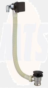 Sq Bath Overflow Filler In Black RAKL9025SQB Bathroomsuites