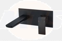 RAK Moon Wm Bsn Mxr With Back Plate In Black RAKMOO3007B Bathroomsuites