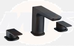 RAK Moon 3 Hole Dm Bath Filler In Black RAKMOO3011B Bathroomsuites