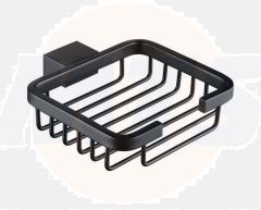 RAK Moon Soap Basket In Black RAKMOO9906B Bathroomsuites