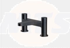 RAK Petit Round Deck Bath Filler In Matt Black RAKPER3004B Bathroomsuites