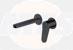 RAK Petit Round Wm Single Lever Bsn Mxr Matt Black RAKPER3007B Bathroomsuites