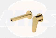 RAK Petit Round Wm Single Lever Bsn Mxr Brush Gold RAKPER3007G Bathroomsuites