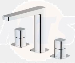 RAK Petit Sq Dm 3 Hole Bsn Mxr RAKPES3011C Bathroomsuites