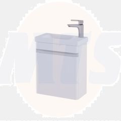 RAK Resort 450 Cloakroom Bsn Unit In Matt White RAKRSTWBU45600 Bathroomsuites