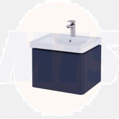 RAK Resort 500 Single Draw Bsn Unit Mat Denim Blue RAKRSTWBU50604 Bathroomsuites