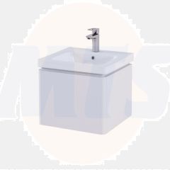 RAK Resort 550 Single Draw Bsn Unit In Matt White RAKRSTWBU55600 Bathroomsuites