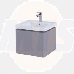 RAK Resort 550 Single Draw Bsn Unit Matt Mushroom RAKRSTWBU55602 Bathroomsuites