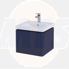 RAK Resort 550 Single Draw Bsn Unit Mat Denim Blue RAKRSTWBU55604 Bathroomsuites