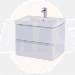 RAK Resort 650 Double Draw Bsn Unit In Matt White RAKRSTWBU65600 Bathroomsuites