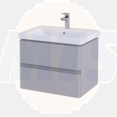 RAK Resort 650 Double Draw Bsn Unit In Matt Stone RAKRSTWBU65601 Bathroomsuites