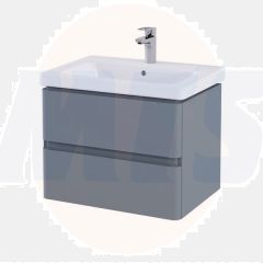 RAK Resort 650 Double Draw Bsn Unit In Matt Grey RAKRSTWBU65603 Bathroomsuites