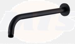 RAK 300Mm Wall Arm Round In Black RAKSHW0003B Bathroomsuites