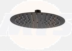 RAK 250Mm Ultra Slim Shwr Head Round In Black RAKSHW1006B Bathroomsuites